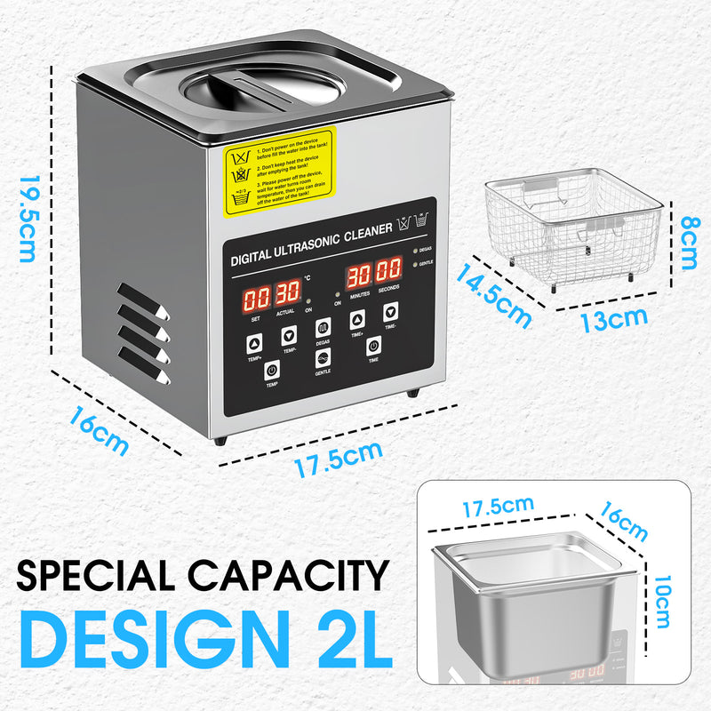 Advwin 2L Ultrasonic Cleaner  with Timer and Heater