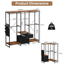 Advwin L-Shaped Portable Closet Rack with 3 Drawers