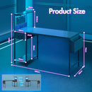 Advwin Gaming Desk with LED Lights & Storage Shelf
