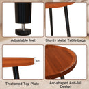Advwin Walnut Nesting Coffee Tables Set of 2