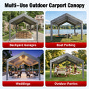 Advwin Carport Replacement Canopy Cover with 4 Leg Panels
