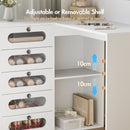 Advwin Corner Dressing Table with LED Mirror and Drawers