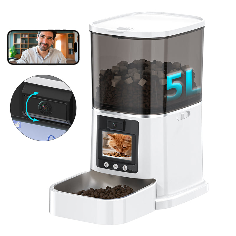 Advwin Smart Pet Feeder 5L w/ HD Camera & 2-Way Audio