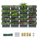 Advwin Wall Mounted Planter 16 Pots w/ Water Storage Basin