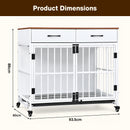 Advwin Dog Crate Furniture with Drawers & Removable Tray