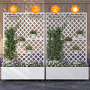 Advwin Planter Box Privacy Screen with Trellis & Wheels