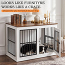 Advwin Wooden Dog Crate Furniture with Top Access
