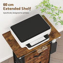 Advwin Mobile File Cabinet with 2 Drawers & Side Bag