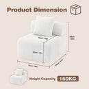Advwin Armless Modular Sofa Corduroy Cloud Chair