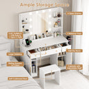 Advwin Dressing Table with Mirror and Lights RGB