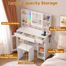 Advwin Dressing Table Stool w/ RGB Light