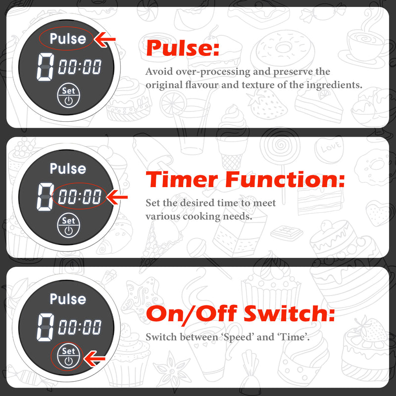 Advwin Stand Mixer 6L LED Orange 1400W