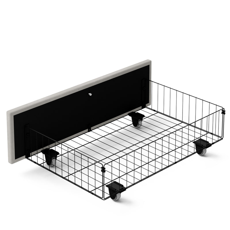 Advwin Bed Frame with Velvet Upholstered Headboard