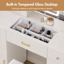 Advwin Dressing Table w/ 3-Way Mirror & 9 Drawers