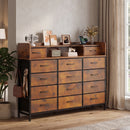 Advwin 14 Fabric Drawer Dresser with Charging Station