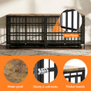 Advwin 2-in-1 Dog Crate Furniture with Trays for 2 Dogs