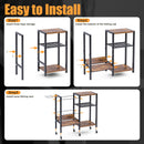 Advwin Fishing Rod Rack with Wheels & 3-Tier Shelves