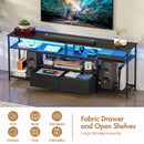 Advwin 160cm TV unit Cabinet with RGB LED Light and Drawers