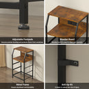 Advwin Bedside Table w/ Charging & 3 Drawers