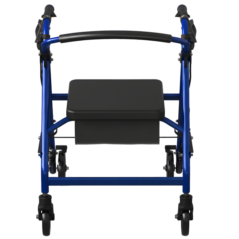 Advwin 4 Wheels Rollator Walker with Dual Brake System