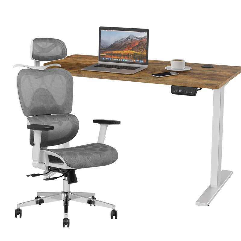 Advwin Electric Standing Desk 140cm & Office Chair