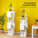 Advwin 4-Tier 360 Rotating Corner Bookshelf White