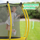 Advwin 10FT Recreational Trampoline Outdoor for Kid Yellow