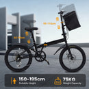 Advwin 20" Folding Bicycle with 6-Speed Dual Brake System (Pre-Order)