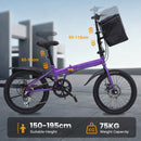 Advwin 20" Folding Bicycle with 6-Speed Dual Brake System (Pre-Order)