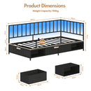 Advwin Single Corner Bed Frame with RGB LED