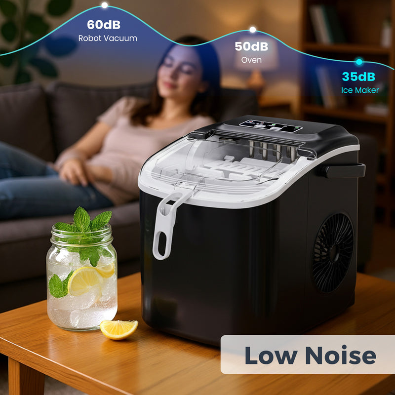 Advwin Portable Countertop Ice Maker with Handle & Basket