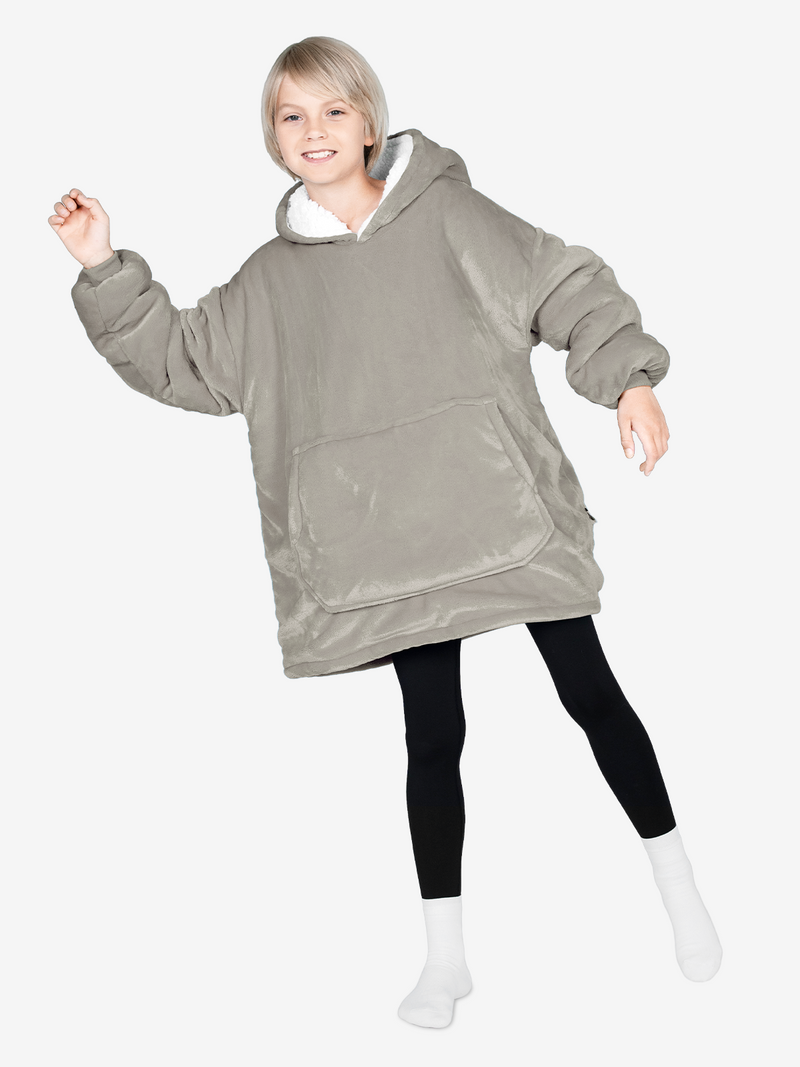 Advwin Oversized Sherpa Wearable Blanket Hoodie Kids