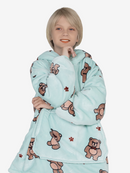Advwin Oversized Sherpa Wearable Blanket Hoodie Kids