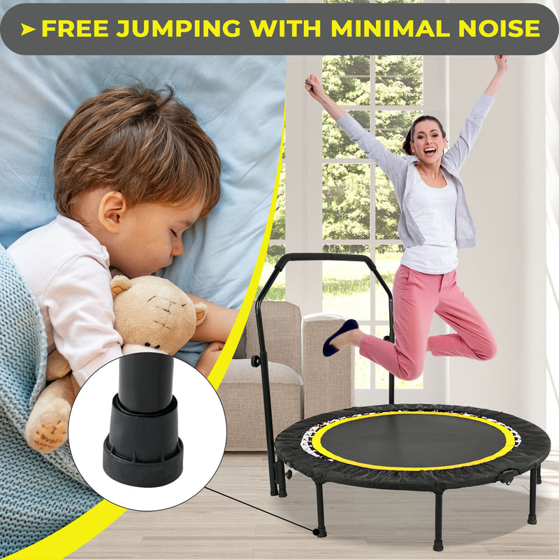 Advwin 48 inch Foldable Rrebounder Trampoline Yellow