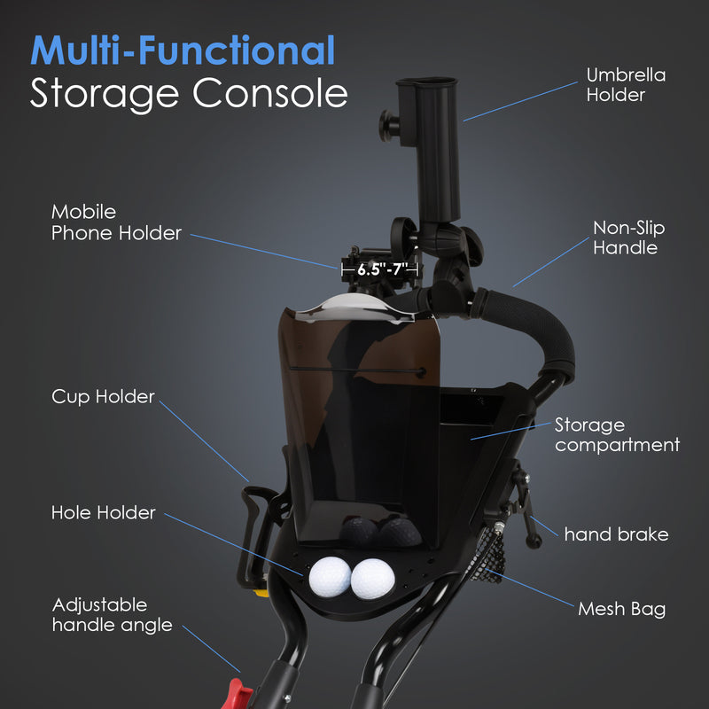 Advwin 4-Wheel Foldable Golf Cart w/ Storage