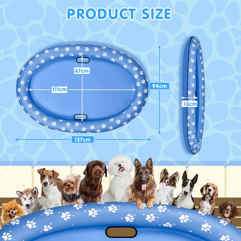 Advwin Inflatable Dog Raft Float with Blast Pump