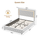 Advwin LED Bed Frame with Drawers and Charging