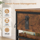 Advwin Mini Fridge Stand w/ 2 Drawers & Power Outlet