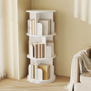 Advwin 3 Tiers Rotating Bookshelf Corner Bookcase Cabinet