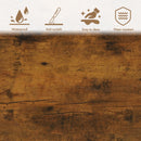 Advwin 140cm Folding Dining Table Drop Leaf Rustic