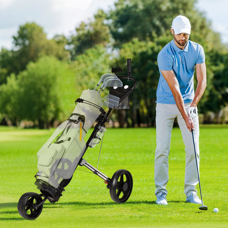 Advwin 3-Wheel Foldable Golf Cart w/ Storage Bag