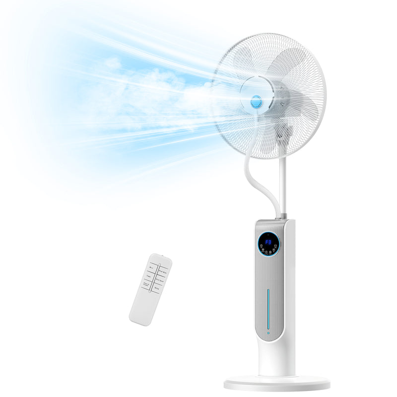 Advwin Misting Pedestal Fan with 4L Humidifier