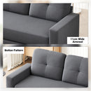 Advwin 2-Seater Sofa 132cm Loveseat Sofa Dark Grey