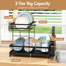 Advwin 2 Tier Dish Plate Drainer Cutlery Holder
