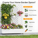 Advwin Planter Box Privacy Screen with Trellis & Wheels
