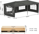 Advwin Tent 3x6m Gazebo with Wall 4 Wai Cloth