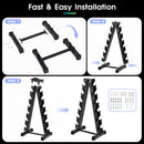 Advwin 6-Tier Heavy-Duty A-Frame Dumbbell Rack