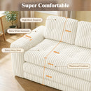 Advwin 2-in-1 Convertible Wide-Wale Corduroy Sofa Bed