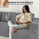 Advwin Armless Sofa Chair Chenille Fabric Modular Sofa