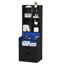 Advwin Tall LED Nightstand w/ Charging Station & 3 Drawers